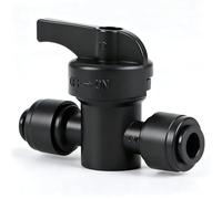 Copadri Quick Connect 1/4" Drip Irrigation Shut Off Valve Fitting: 10 Pieces Push to Fit Drip Line Shutoff Valve Parts for 1/4-Inch Tubing Leak Free Dripline Hose Connectors for Garden Watering System