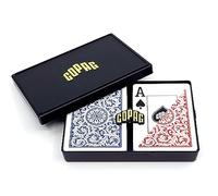 Copag 1546 Design 100% Plastic Playing Cards, Poker Size Red/Blue (Jumbo Index, 1 Set)