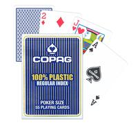 Copag Red Deck 2 Corner Playing Cards 100% Plastic Regular Index Poker New