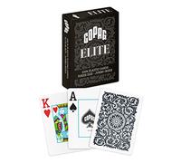 Copag Elite 100% Plastic Playing Cards, Poker Size (Standard) Jumbo Index Single Deck (Black)