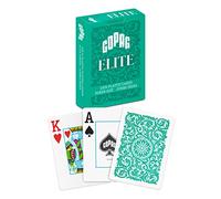 Copag Elite 100% Plastic Playing Cards, Poker Size (Standard) Jumbo Index Single Deck (Green)