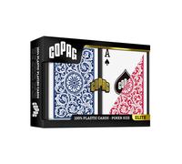 COPAG Elite Poker Playing Cards 100% Plastic Jumbo Index Red & Blue 2 Decks