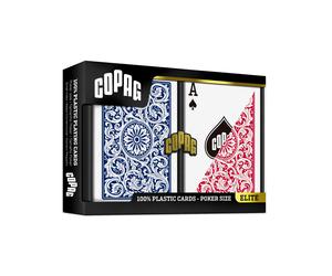 COPAG Elite Poker Playing Cards 100% Plastic Jumbo Index Red & Blue 2 Decks