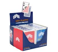 Copag Poker Playing Cards Set Of 12, Plastic, 4 Corner, Red Blue