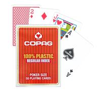 ASS Copag Poker Size Regular Face Playing Cards (Red)