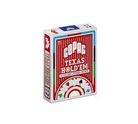 Copag Texas Hold'em 4 Colour Poker Playing Cards, 100% Plastic PVC, Jumbo Index, 55 Cards, Poker Size 63 x 88 mm, Professional Waterproof Deck for Texas Hold'em, Blackjack & Card Games