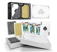 Copag Unique Luxury Black/Gold Poker Size Standard Index 2 Deck Setup