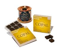 Copal Smokeless Incense Bricks & Flower of Life Burner, Aromafume
