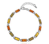 Copal Womens Genuine Amber Bracelet With Adjustable Silver Clasp And Fine Craftsmanship Details