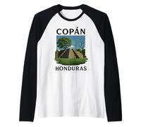 Copan Honduras Mayan Ruins Travel 504 Tegucigalpa Honduran Raglan Baseball Tee