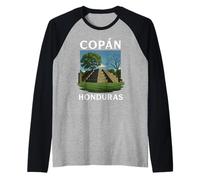 Copan Honduras Mayan Ruins Travel 504 Tegucigalpa Honduran Raglan Baseball Tee