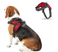Copatchy No Pull Reflective Adjustable Dog Harness With Handle- Comfortable Soft All Weather Mesh, Easy On Puppy Harness For Small Medium and Large Dogs (Red) Medium