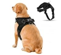 Copatchy No Pull Reflective Adjustable Dog Harness with Handle- Comfortable Soft All Weather Mesh, Easy On Puppy Harness for Small Medium and Large Dogs (Black) Small