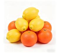 Copbopwn 10 Pieces Artificial Lemons and Oranges Realistic Decorative Kitchen Home Yellow Lemons Fake Fruit Decoration Fake Fruit Lifelike Simulation Fake Fruit for Party Decoration (Lemon&Orange)