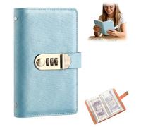 Copbopwn 100 Envelopes Saving Challenge with Combination Lock Vintage Crocodile Texture Money Saving Wallet, 18x11cm Savings Challenge Book Cash Saver Budget Binder for Home Office Travel Gift
