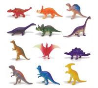 Copbopwn 12 Pcs Realistic Dinosaur Toys Plastic Mini Dino Figures for Kids Durable Educational Animal Toys Set for Toddlers Imaginative Play Cake Topper Party Birthday Gift for Boys Girls (Dinosaur)