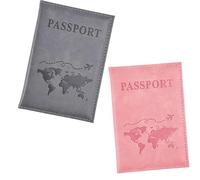 Copbopwn 2 Pcs Passport Holder Travel Wallet PU Leather Passport Cover Passport Case Pink Travel Accessories for Women Travel Accessories for Passport Ticket Boarding Pass Business Card Credit Card