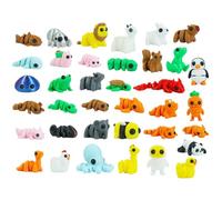Copbopwn 30Pcs 3D Printed Animals Random Cute 3D Printed Fidget Toy Articulated Mini Animals Fidget Toys with Flexible Movable Joints for Home Office Desk Decoration Party Favors Stress Relief