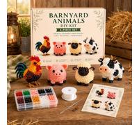 Copbopwn 3D Beaded Animal Kit DIY Farm Beading Set for Adults Beginners