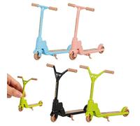 Copbopwn 4 Pcs Finger Scooters, Mini Finger Skateboards BMX Toys, Plastic Two-Wheel Scooter for Finger Training, Educational Fidget Toys for Kids Party Favors