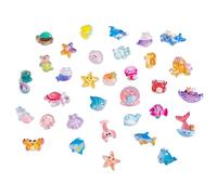 Copbopwn 40PCS Mini Resin Animals Figures Set 40 Styles Small Resin Animals Glow in the Dark Mini Animal Figures, Tiny Plastic Animals for Kids Party Favors DIY Craft Decorations