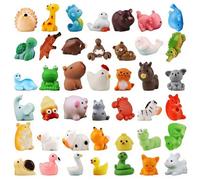 Copbopwn 42Pcs Mini Resin Animals 42 Styles Tiny Resin Animals Miniature Animal Figures Bulk Little Small Mini Figures for Micro Fairy Garden Dollhouse Aquarium Decor Landscape Accessories DIY Crafts