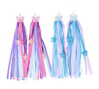 Copbopwn 4PCS Kids Bike Streamers, Kids Bike Accessories & Colorful Handlebar Tassels Easy Install Wind Fluttering Ribbons for Most Bicycle Scooter Tricycle Balance Bike Handlebars
