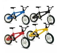 Copbopwn 4Pcs Mini Finger Bike Miniature Finger BMX Models Realistic Finger Mountain Bike for Finger Training Desk Display Skill Play Party Favours Collector BMX Gift for Kids Adults Stress Relief