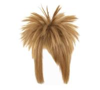 Copbopwn 80s Punk Long Mullet Wig for Adult Cosplay Halloween ，Gold