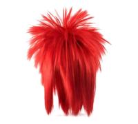 Copbopwn 80s Punk Long Mullet Wig for Adult Cosplay Halloween ，Red