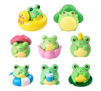 Copbopwn 8PCS Mini Frogs, Tiny Frogs Figurines, Cute Tiny Frog Toys for Garden Landscaping, Home Desk Decor, Miniature Animal Collection, Creative Present for Kids, Adults, Collectors