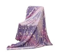 Copbopwn Glow in The Dark Blanket 120X150CM Soft Flannel Fleece Blanket Purple Unicorn All Season Blankets for Kids Soft Warm Fleece Material Bed Throw for Boys Girls