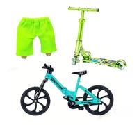 Copbopwn Metal Finger Scooter Set Interactive Detachable Finger Skateboards with Pants Shoes for Kids Adults Mini Two Wheel Finger BMX for Finger Tricks Training Desk Decor Party Favours (Set 2)