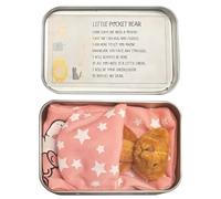 Copbopwn Mini Plush Pocket Bear Teddy in a Tin Box Small Teddy with Sleeping Bag Gift Card Little Pocket Bear Doll Hug Love Emotional Comfort Companion for Birthdays Christmas Kids Friends (Brown)