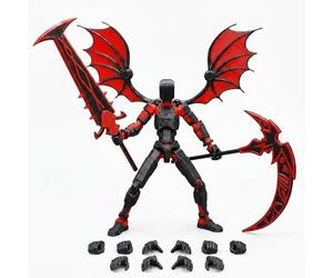 Copbopwn T13 Action Figure Fully Assembled 3D Printed Robot 14cm Multi-Jointed Movable Dummy 13 with Cool Accessories & Hands Titan 13 Desktop Decoration & Collectible Gift for Kids Boys Girls Adults