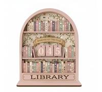 Copbopwn Wooden Books Read This Year Counter Pink Book Tracker with 3 Number Sets Reading Accessories Desk & Shelf Decor Perfect Book Lover Gifts for Readers Writers Students
