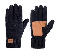 Copcape Gloves Women Winter Warm Cold Weather, Thermal Gloves Womens Knit Merino Wool Cable Warm with Thick Thinsulate Lined, Touch Screen Gloves Women Fingers Anti-Slip(Confetti Black)