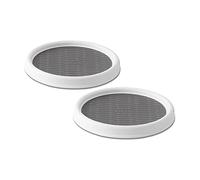 Copco 5220590 Non-Skid Pantry Cabinet Lazy Susan Turntable, Plastic, White/Gray 2