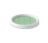 Copco 5224643 Non-Skid Pantry Cabinet 9" Turntable Lazy Susan, Plastic, White/Green