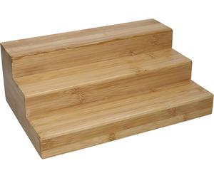 Copco Bamboo Three Tier Cupboard Shelf Organiser, Display Boxed, Wood, Brown, 3