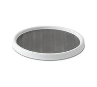 Copco Basics Non-Skid Pantry Cabinet Lazy Susan Turntable, 12-Inch, White/Gray, 1 Count (Pack of 1)