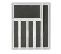 Copco Basics Non-Slip Cutlery Tray, 6 Compartment Organiser for Cutlery, Stationary and More, 40 x 32.7 x 4.4cm