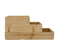 Copco Set Of 3 Bamboo Drawer And Desk Organisers