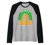 COPD Awareness Shirt - November is COPD Awareness Month Raglan Baseball Tee