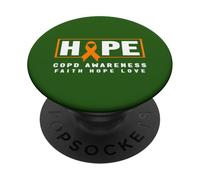 COPD Awareness Shirt - Orange Ribbon, Hope COPD Awareness PopSockets Adhesive PopGrip