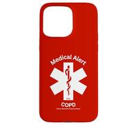 COPD Medical Alert (RED) Case for iPhone 15 Pro Max