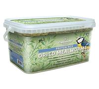 Copdock Mill Premium Dried Mealworms for Birds 1kg/5 Litres - Mealworms for Wild Birds to Attract Woodpeckers and Chickadees - Wild Bird Food to Mimic Natural Feeding Diets