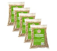 Copdock Mill Quackers Duck Food, 500g 5 pack - Premium Quality Feed Suitable for Ducks, Swans and Geese - 100% Natural and Healthy Complementary Floating Wheat Feed