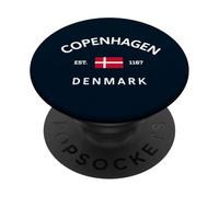 Copenhagen Denmark Est. 1167 Danish Flag Souvenir PopSockets Adhesive PopGrip