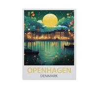 Copenhagen Denmark，Jigsaws Puzzles 1000 Pieces Teens Kids Jigsaw Entertainment Toys Brain Challenge Puzzle（38x26cm）-EU19